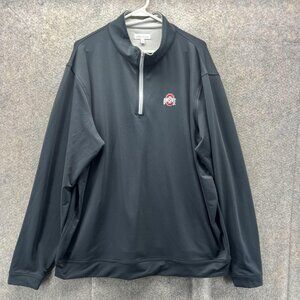 Ohio State Buckeyes Pullover Mens XXL Black NCAA Football Quarter Zip Sweater